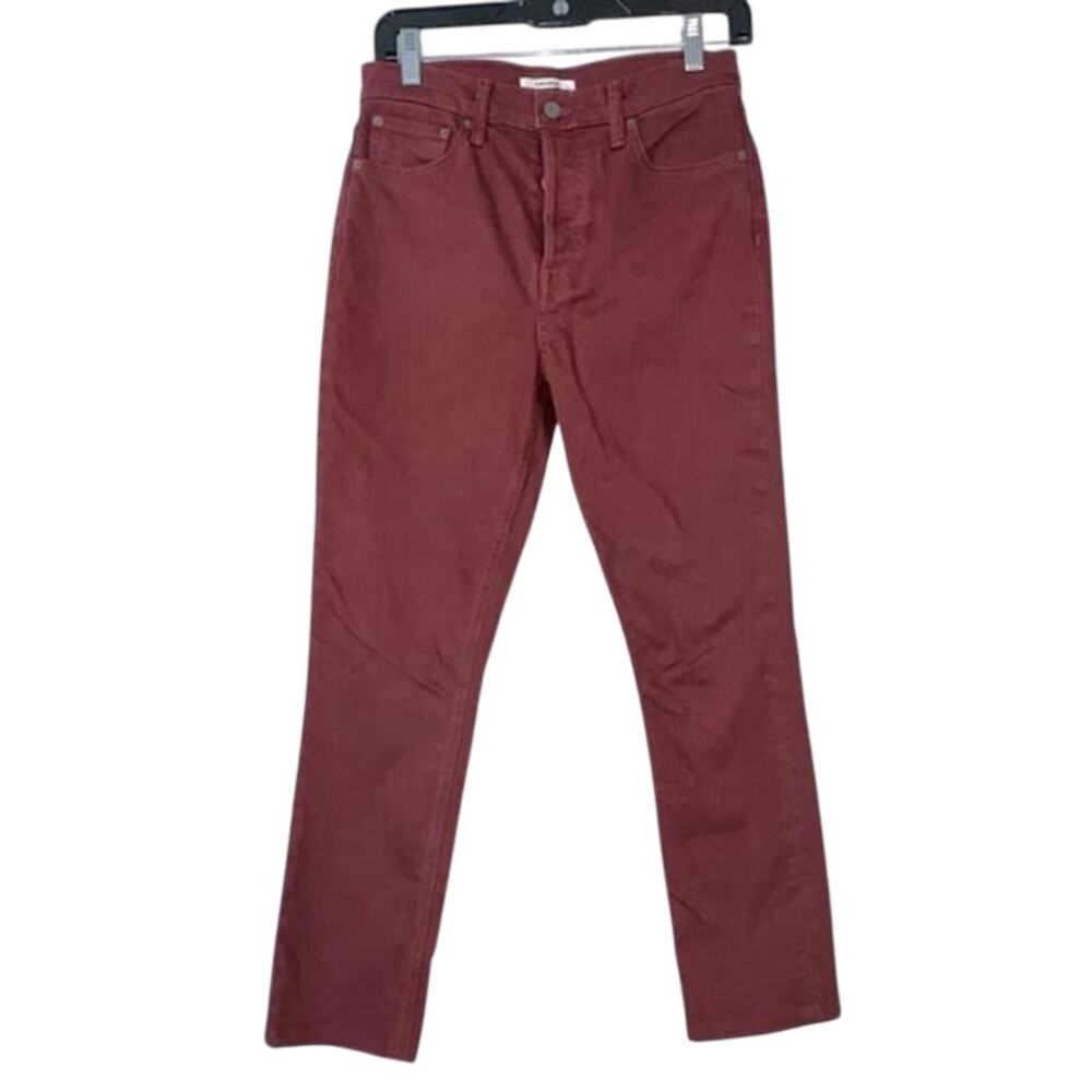 GRLFRND Women's Denim Karolina Skinny Leg Jeans Pockets Dark Wash Maroon Size 25